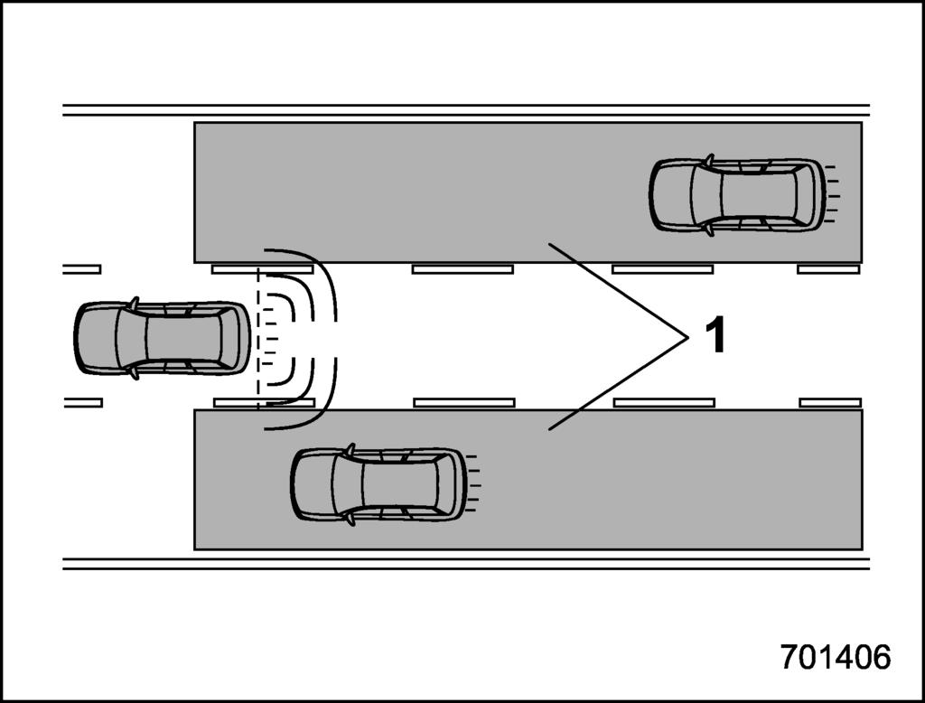 If the system detects a vehicle existing in the blind area, it warns the driver of dangers by illuminating the BSD/RCTA approach indicator light(s) on the outside mirror(s).
