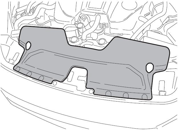 INSTLLTION PROCEDURE: Clip ir duct Fig 2 5) Remove 10 clips that attach air duct to the vehicle (Keep to reuse).