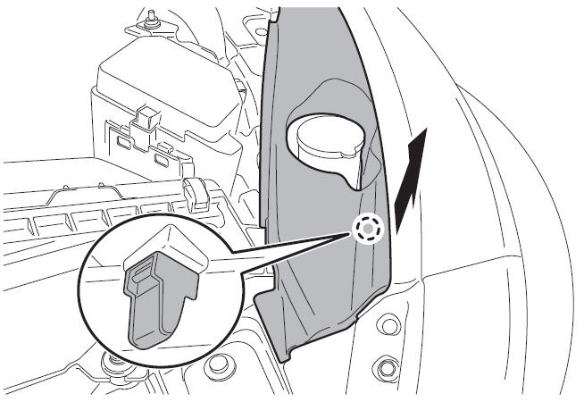 INSTLLTION PROCEDURE: Clip ir duct Fig 2 5) Remove 10 clips that attach air duct to the vehicle (Keep to reuse).
