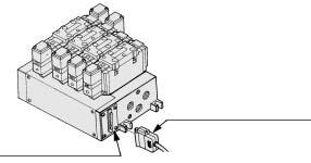 Manifold Specifications Plug-in Type: With Terminal Block Since lead wires of solenoid valve are connected with the terminals on upper surface of terminal block, corresponding lead wires from power