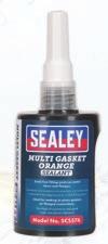 Multi Gasket Sealant Orange 50ml Immediate low resistance on assembly and cures once confi ned in the absence of air in close fi tting joints.