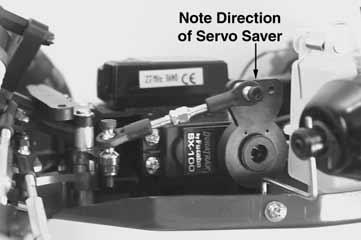 5. Use the included servo saver.