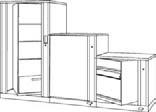 00 5, 6, 7, and 8-Tier Times-2 Kit includes: A vertical panel with louvers on both sides Four half-shelves One coat hook with three prongs Vertical panel adapter Does not include Security Drawer,