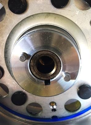 CAREFULLY drill Crank 5mm in depth (Note: This is a very