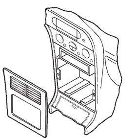 Oldsmobile Aurora 1995-2003 1. Unclip the radio trim bezel and remove the bezel. 2. Remove (2) 7 mm screws securing the factory head unit and disconnect the wiring.