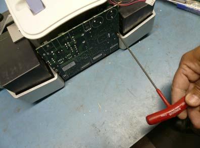 Remove the circuit board using a 3mm allen key. Install a new PCB onto the stand offs.