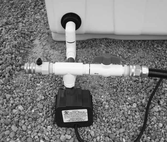 16 1. TEST THE SYSTEM AND CHECK FOR LEAKS Assembly Instructions Verify that the pvc ball valve (WF3305) is open and the 112066 in-line shutoff valve is closed. 2.