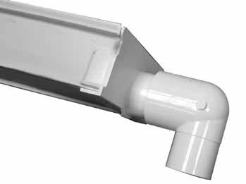 Apply a thin film of pvc cement (WF6990) to the end cap outlet and slide the fitting onto the outlet.