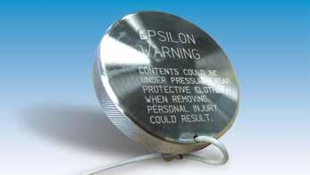 EPSILON COUPLING SYSTEM Stainless Steel/Hastelloy Pressure Cap Used to increase the level of safety when coupling is closed, disconnected and under operating pressure.