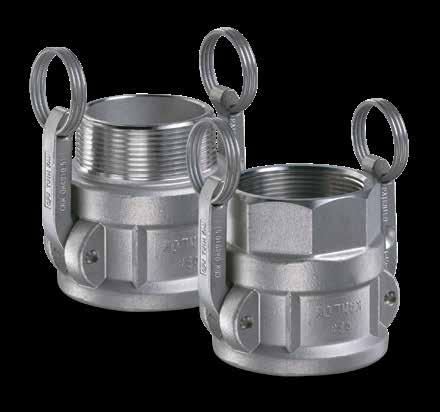 KAMLOK QUICK DISCONNECTS Kamlok Series Benefits Long-Life Reliability Specially designed and manufactured with 316 stainless steel and gasket materials to endure the harshest environments.