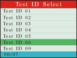 3) Select Oxygen sensor test id. 4) Display test result. 3-2.8.