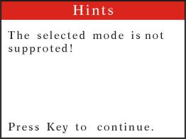 2) start to mode 6 test 3) If the vehicle does not support this mode, a message will show "