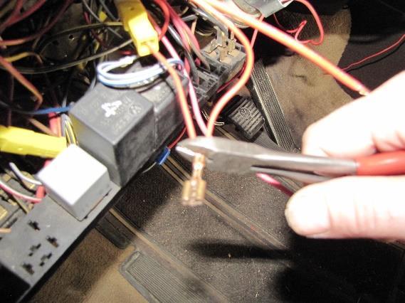 Reconnect the red/yellow wire to top side of fuse #8. 5. Cut the connector off the red wire from step 2. (Fig. 13) 6.