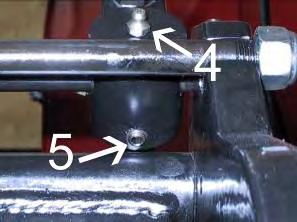 Remove the greasers #3 and #4 (Fig.224 and Fig.226) Remove the screw #5 (Fig.226). Fig.227 Fig.226 Take the new cylinder.
