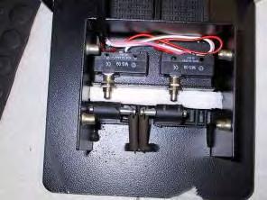 Mount the rotation switches on their support and tighten handily the nuts With pedals in rest position, leave 5mm of clearance between them and the switches (Fig.97).