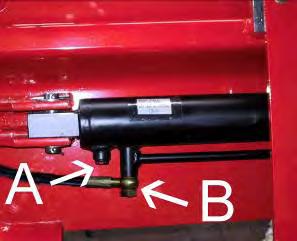 Lock FIRMLY the support screw. Lock FIRMLY the nut #1 (Fig.186). Mount the cylinder protection 6.1 Fig.127. Turn on the machine. Open the saddle. Mount the hose plastic separators (Fig.184).