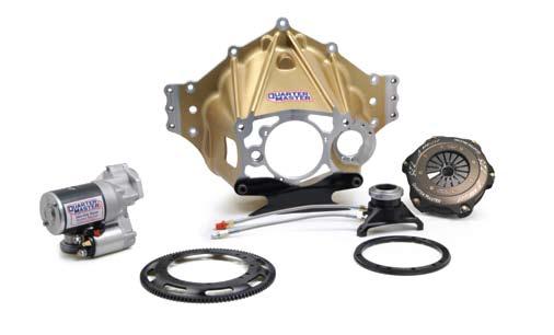 7.25" Aluminum & Magnesium Bellhousing Kits Kits Include: Reverse starter mount bellhousing Clutch assembly with button and ring gear Ultra-Duty Reverse Rotation Starter Hydraulic release bearing