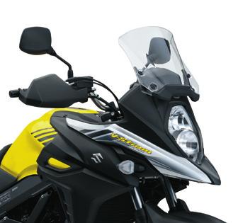 By making the boundary between the protective area and the not-protective area a blur, the rider will be able to move more freely due to less turbulence and feel a natural wind flow.