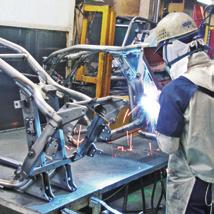 Assembly Welding of frame Providing value-packed products In our 108 years of manufacturing history and 65 years of building motorcycles, we have always strived to provide