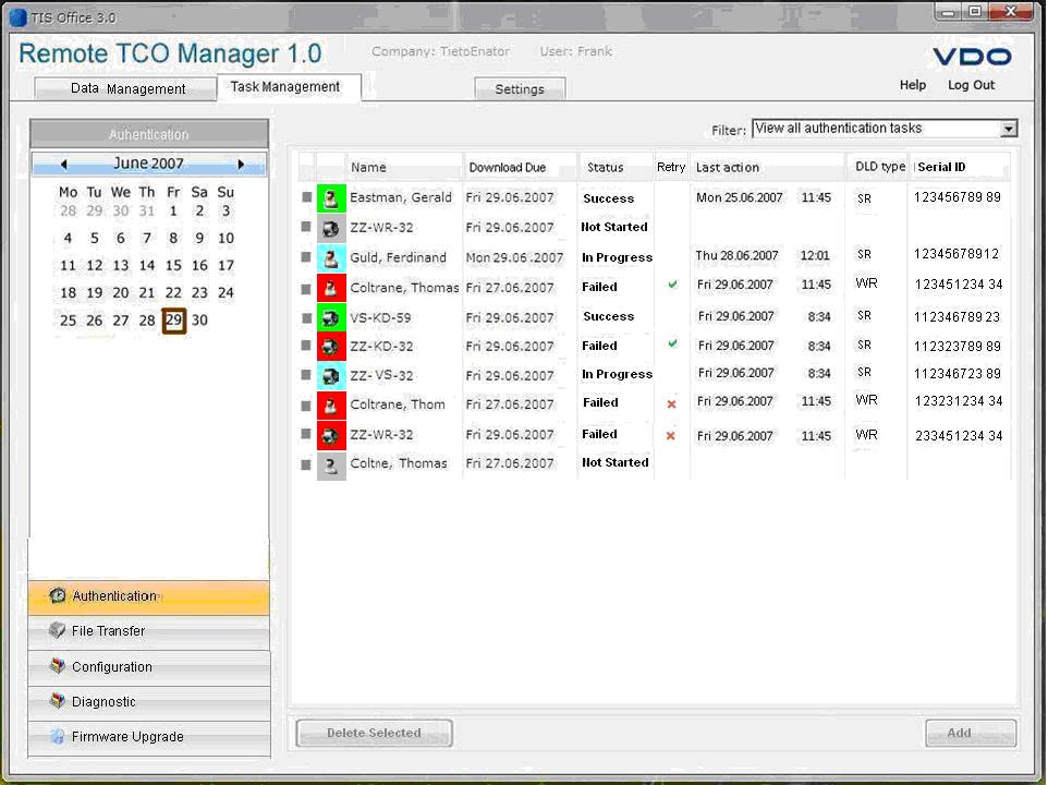 ote TCO Manager Software ote TCO Manager Software is supplied FREE OF