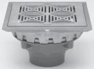 ROOF DRAINS Z158-DT 10" SQUARE TOP PROM-DECK DRAIN with Decorative Grate and Rotatable Frame Roof Drains S (Specify pipe size in inches and type of outlet.) DESIGNATION BODY HT.