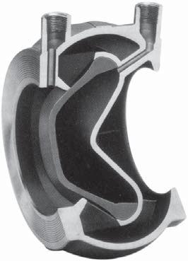 Cross Sectional View of Valve ody A cross sectional view of the investment cast valve body reveals the multiple rib/slot