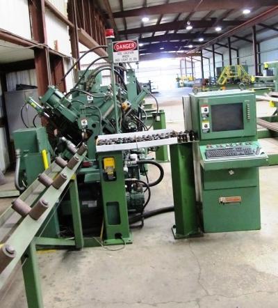 PEDDINGHAUS MODEL 623M ANGLEMASTER CNC < HYD-MECH MODEL M-16A AUTOMATIC FEED MITRE CUTTING HORIZONTAL BANDSAW 1998 WWW.ASSET-SALES.
