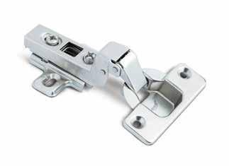 119 Clip-on Hinge Inset - Regular Product code 7100 LKYAHCCR3 Maximum shutter size for 2 hinges (HxW) Maximum opening angle Diameter of cup Hinge cup depth Suitable for panel thickness 34 x 22 105