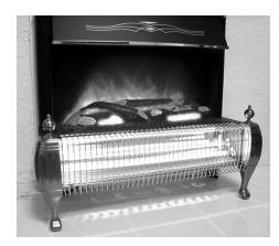 6) A mains electric fire has two heating elements which can be switched on and off separately. The heating elements can be switched on to produce three different heat settings: LOW, MEDIUM and HIGH.