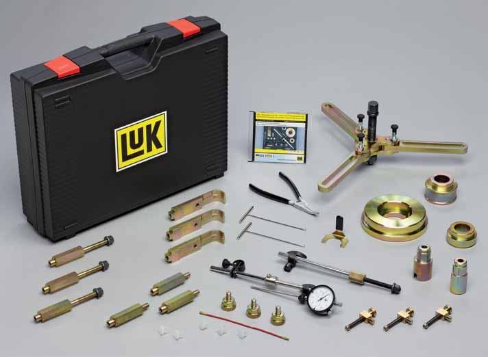 Special Tools 5 LuK special tool - description and contents Using special tools is an absolute must to ensure correct removal and installation of the double clutch: To uninstall the double clutch