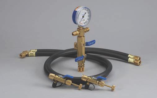 help decrease vacuum time by over 50 percent and improve micron readings. Mounts with 1/2" or 3/8" Female flare quick coupler and provides easy connections for two 3/8" vacuum hoses.
