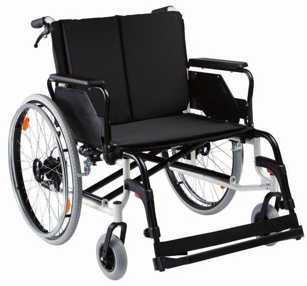 20 CANEO_XL (170 kg / 200 kg) NEW Lightweight folding wheelchair for heavy loads Up to 200 kg Crash test in accordance with ISO 7176-19 Certified for passenger transport in vehicles The CANEO_XL is
