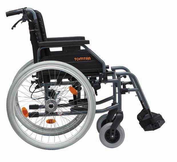 29 BASIK+ Lightweight folding wheelchair The»plus«in the BASIK+ name means: n Aluminium frame n Adjustable back (Velcro ) n Foot plate angles also adjustable n Height-adjustable handles n Comfortable