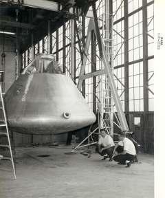 Photos Photo #1: Test setup for initial Block I BP-1101 weight & CG measurement in April 1965.