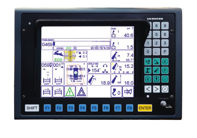 Intelligent crane control Set-up image display with VarioBase Overall centre of gravity of