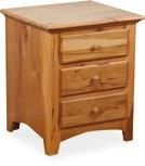NEW SHAKER ITEMS SHOWN IN ROOM: [605] 3 DRAWER NIGHT STAND W: 22½ D: 20 H: 26¼ [605] 3