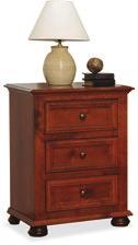 CANYON CREEK ITEMS SHOWN IN ROOM: [1305] 3 DRAWER NIGHT STAND W: 24¾ D: 19 H: 33¼ [1305] 3 DRAWER NIGHT STAND W: 24¾ D: 19