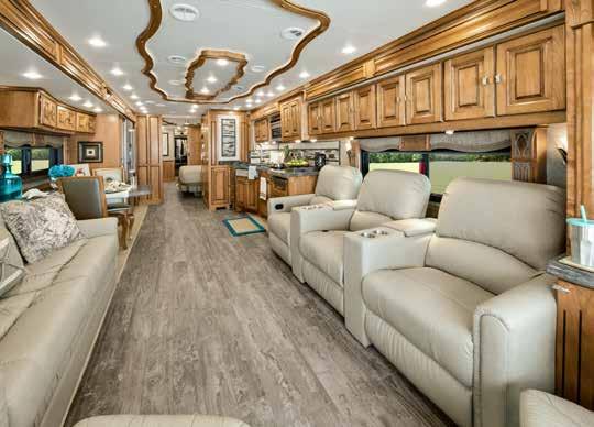 Built on Tiffin s acclaimed PowerGlide chassis, the Bus delivers elbowroom to spare, with 7' ceilings, four slide-outs, and