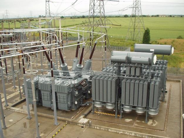 Transformers Large banks increase voltage for transmission over
