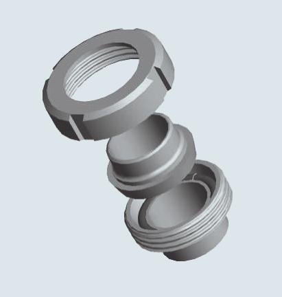 FOOD COUPLINGS DIN 11851 CONNECTION 1. Male threaded welding coupling type DIN213... 2. NBR seal type DIN211... 3. Female welding coupling type DIN214... 4. Nut type DIN210.