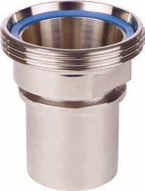 FOOD COUPLINGS DIN 11851 B.3. MALE COUPLING WITH SMOOTH HOSE SHANK ND Inch For hose Thread Weight/pc Reference mm DIN 405/1 Kg 15 1/2" 13 RD 34 x 1/8" 0.10 DKM013 20 3/4" 19 RD 44 x 1/6" 0.