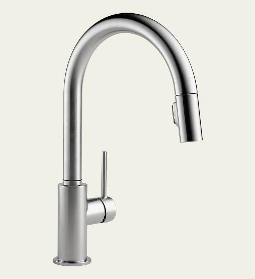 8 GPM @ 60 PSI Trinsic Pull-Down Kitchen Faucet; Arctic Stainless; Single