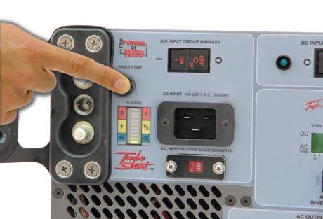 This lets the operator know if there is enough power to perform another engine start, or if the unit has to be connected to ac power to allow it to recharge. 1.