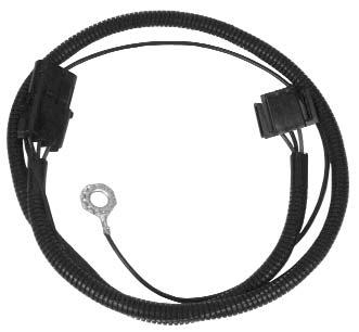 This 3-foot ignition harness is attached to the distributor cap with the connector at right above, and at the main wiring harness with the connector on the left above.