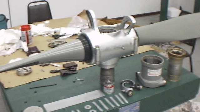 Figure 1b This propeller hub and blade assembly has been