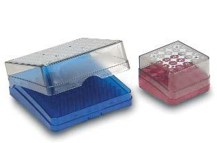 1001529 FREEZER BOXES FOR VIAL STORAGE Made from polycarbonate.