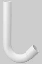 03.10 Pipe connecting technique for WC/urinal AP-WC-Connecnting technique Sickle-shaped bend 135 with hub made of high-quality technical plastic polished surface ( internally and externally)