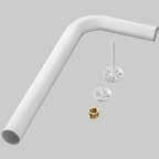 Pipe connecting technique for WC/urinal 03.11 AP-WC-Connecnting technique Flushing pipe elbow-set 90 To change flushing valves, incl. for suitable for Geberit 140.000, 140.300 und 127.