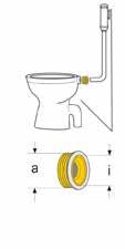 03.12 Pipe connecting technique for WC/urinal AP-WC-Connecnting technique Connector for flushing pipes Suitable for the connection of Ø 44 mm flushing pipe - there are 2 built-in EPDM- O-seals in