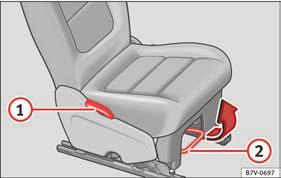 Seats and head restraints Electric driver's seat adjustment* Read the additional information carefully page 14 Adjusting the rear seats compartment tray.